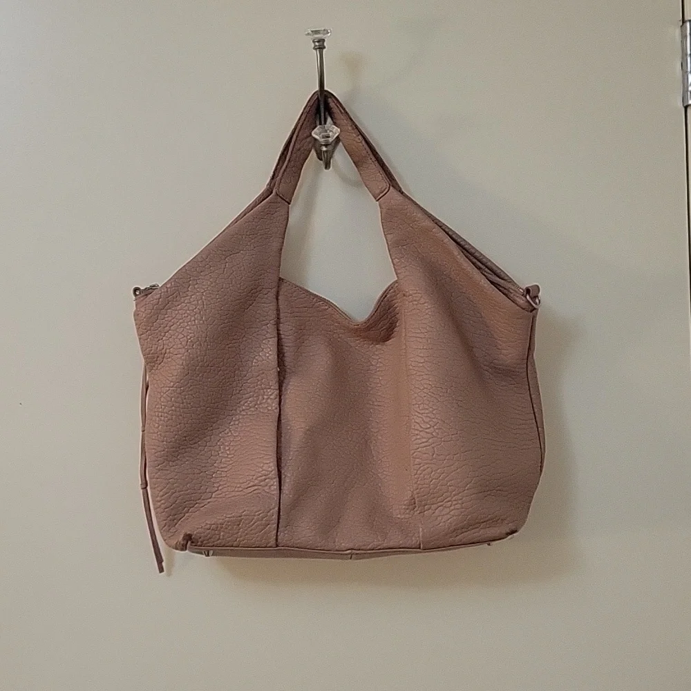 Vince CAMUTO Precious Blush Lambskin Steph Hobo Nappy Tote Bag